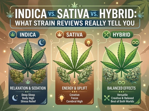 Indica vs. Sativa vs. Hybrid: What Strain Reviews Really Tell You